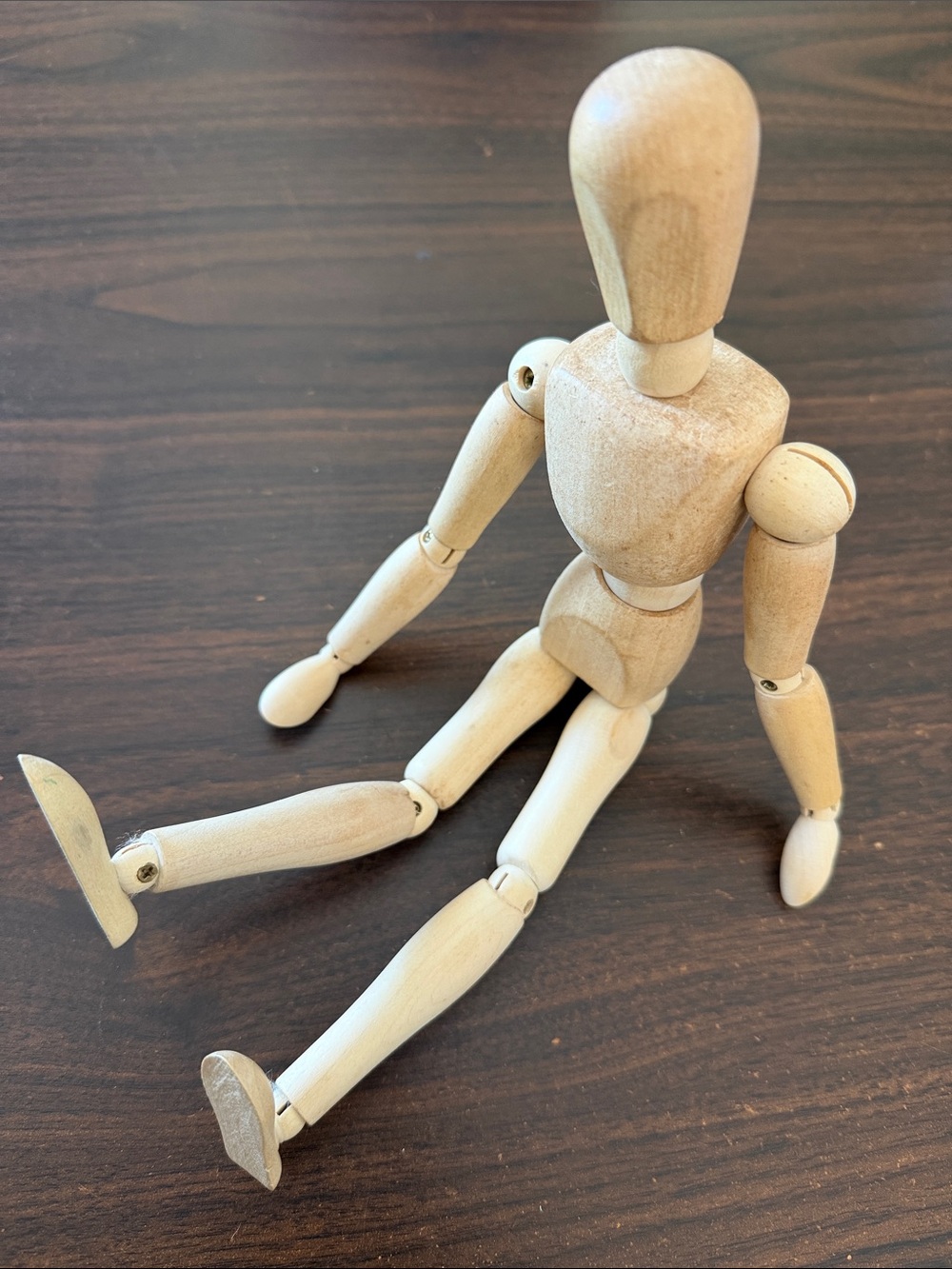 Vintage Wooden Artist Mannequin 12” Fully Posable Jointed Figure - Picture 3 of 3
